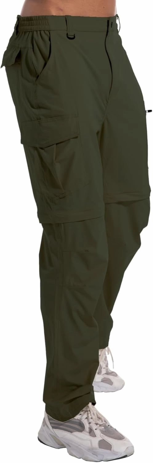 Mens Outdoor Hiking Pants Convertible Lightweight Water Resistant Quick Dry Zip Off Fishing Travel Camping Tactical Pants
