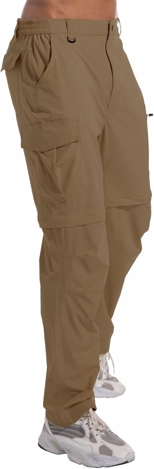 Mens Outdoor Hiking Pants Convertible Lightweight Water Resistant Quick Dry Zip Off Fishing Travel Camping Tactical Pants