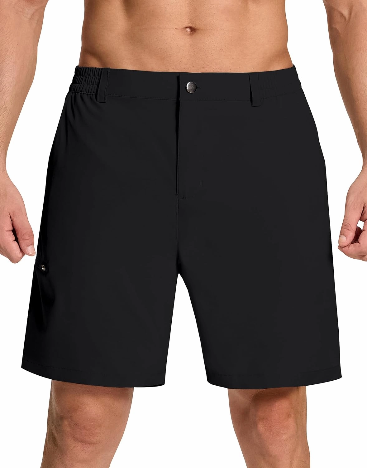 Mens Stretch Golf Shorts with 6 Pockets Dry Fit 7 Inch Inseam Lightweight Dress for Hiking Work Casual