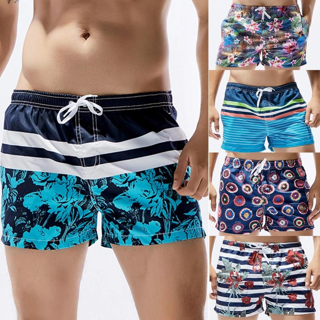 Mens Swim Trunks Trunks with Quick Dry Beach Shorts with Pockets Swim Trunks Men Mens Swim Trunks Summer Cool Quick