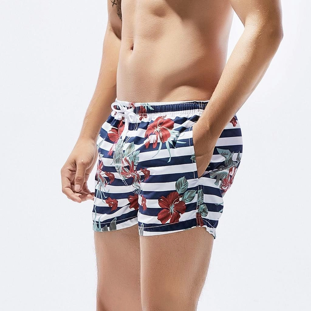 Mens Swim Trunks Trunks with Quick Dry Beach Shorts with Pockets Swim Trunks Men Mens Swim Trunks Summer Cool Quick