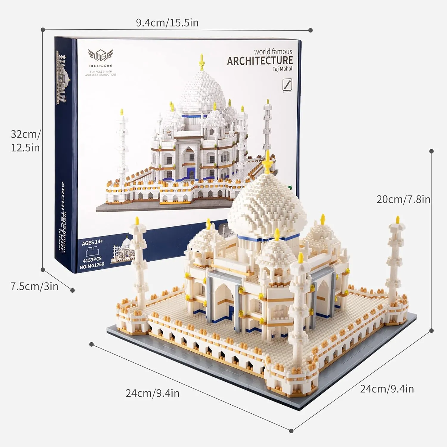 Micro Building Blocks Building Bricks Taj Mahal Building Sets Architecture Model Kit Micro Blocks Set 4153 Pieces Building Kit Gift for Age 14  Teens and Adults