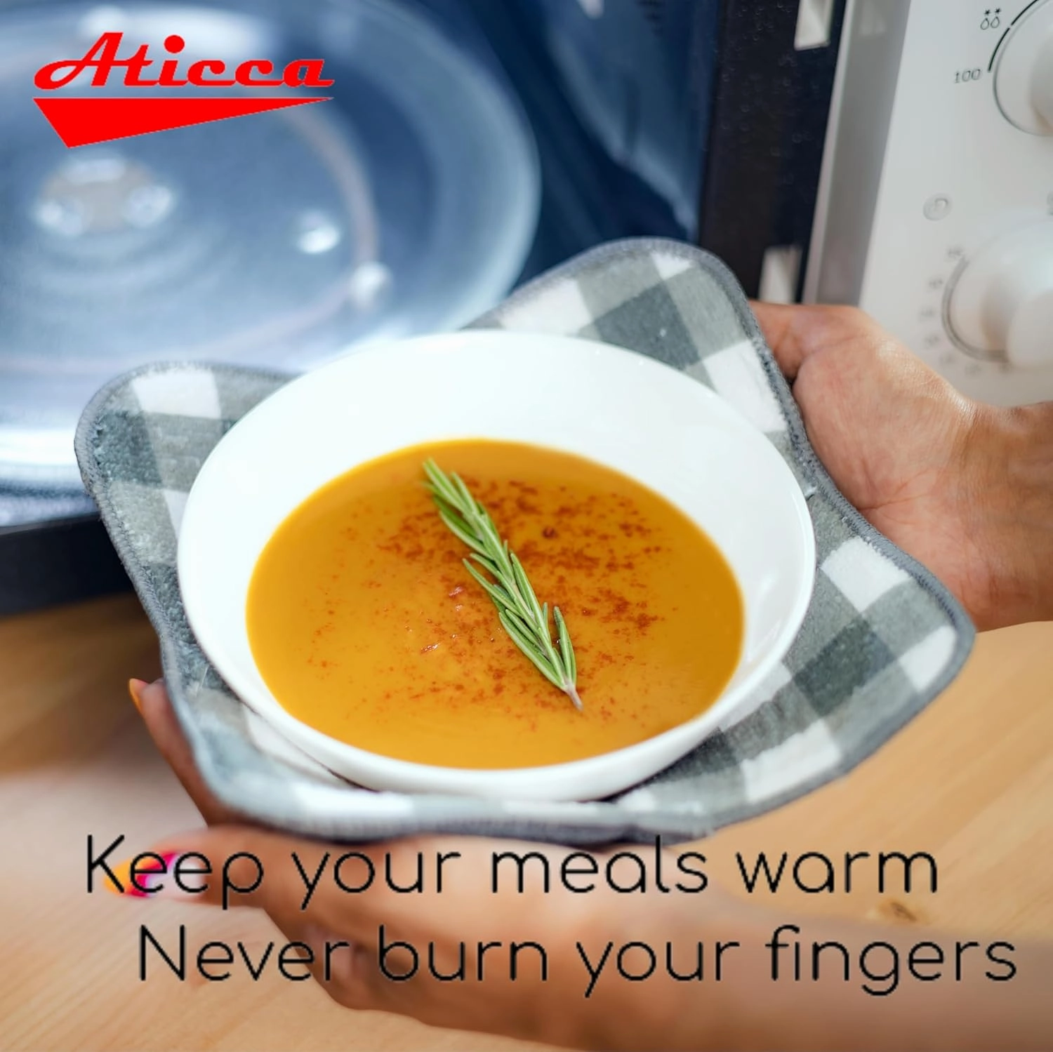 Microwave Bowl Cozy Holders for Hot Food Set of 4 Hot Pads for Bouillon Cups Multipurpose Heat Proof Plate Holder