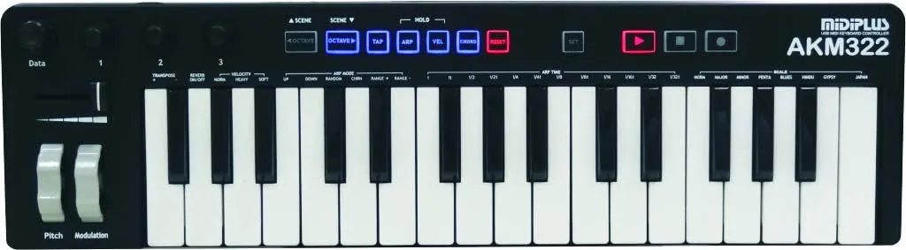 midiplus AKM322 mini size 32 keys USB MIDI Keyboard Controller