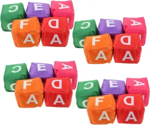 Milisten 20pcs Bean Bags for Toss Game Lightweight Outdoor Throwing Toys for Boy Girl Educational Alphabet Design for Birthday Parties Carnivals and Family Fun