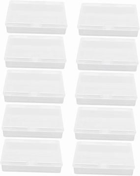Milisten 10Pcs Clear Card Storage Boxes Cases for Trading Cards Accessories Lightweight Easy to Open for Organizing Items