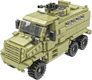 Military Transportation Truck Building Blocks Set, Military Truck Model Building Kit Suitable for Boys or Adults Building Block Toy Gift