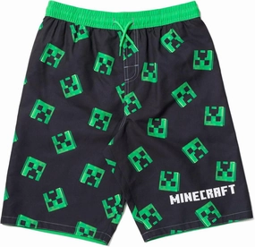Minecraft UPF 50  Swim Trunks Bathing Suit Toddler to Big Kid Sizes (4T - 18-20)