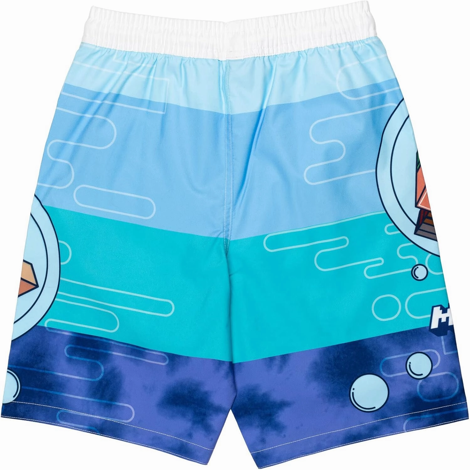 Minecraft Zombie Creeper Alex Steve Rash Guard and Swim Trunks Outfit Set Little Kid to Big Kid