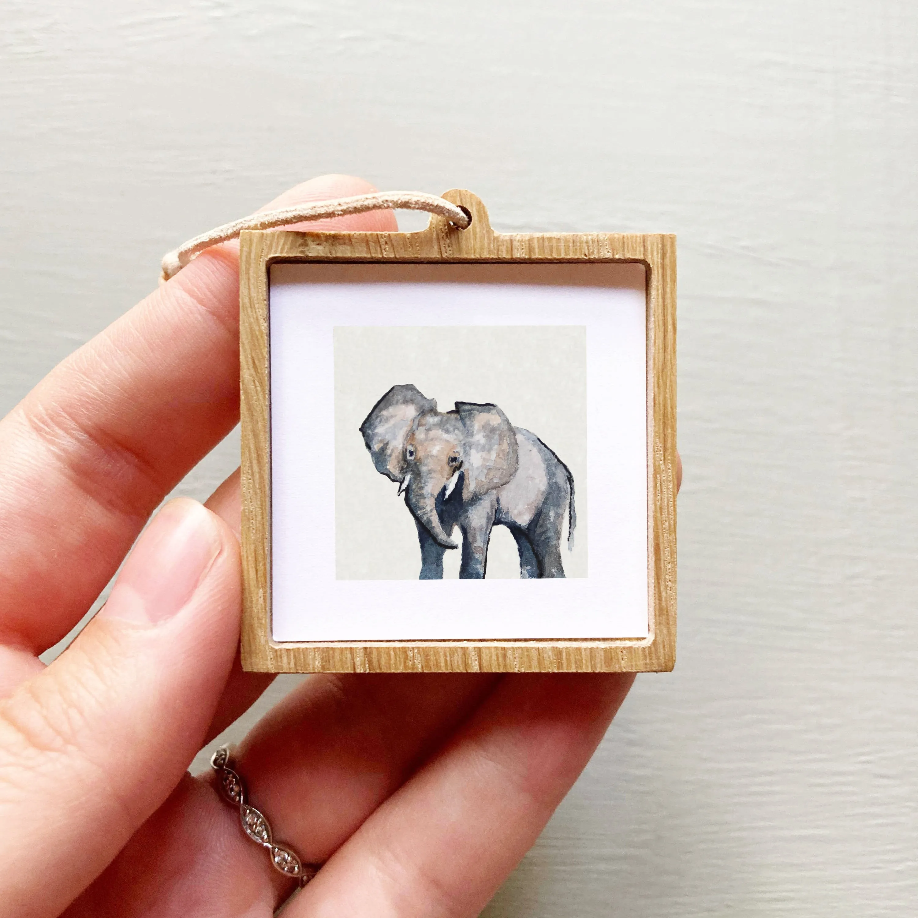 Mini 1" Elephant Watercolor Print