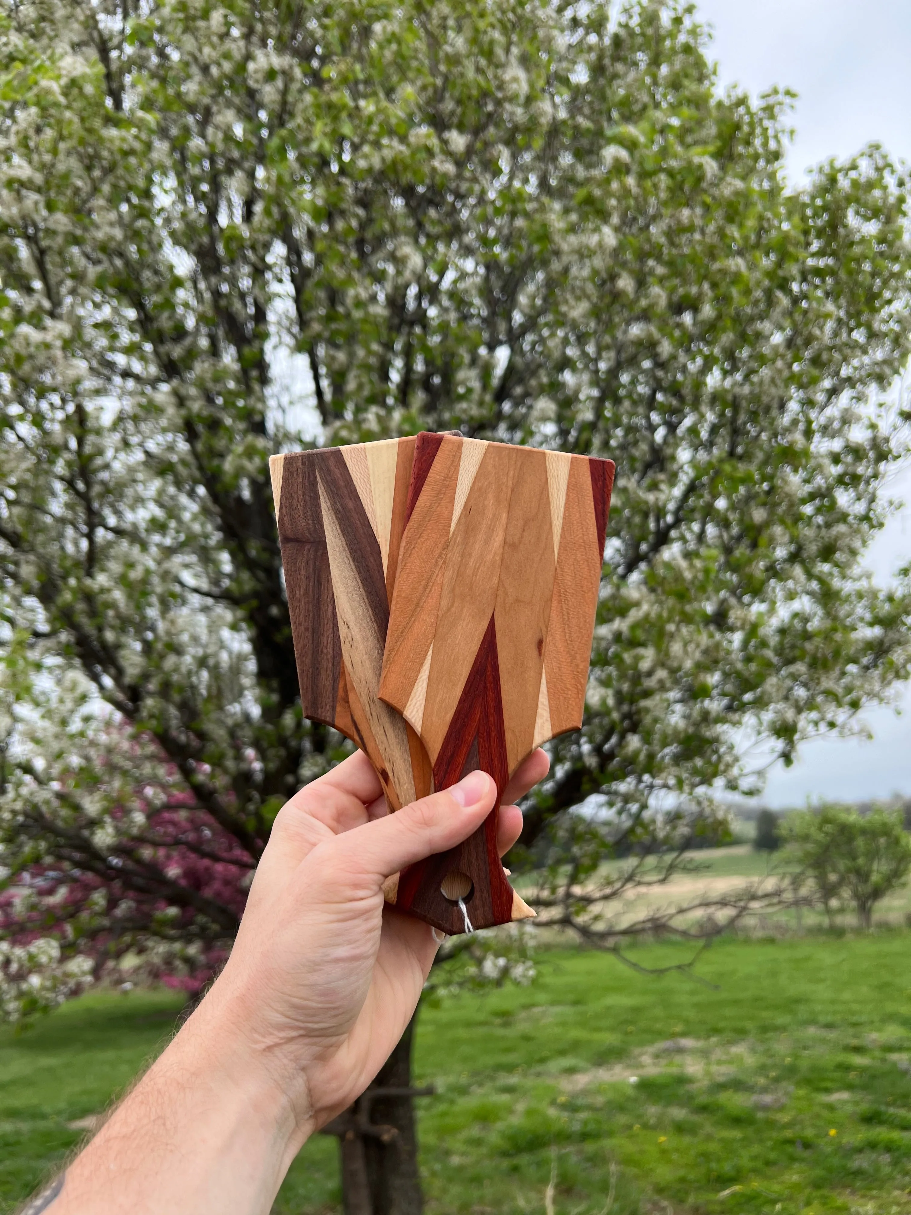 Mini Amish Cheese Board – Handcrafted 5” Hardwood Serving Piece