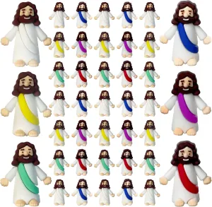 Mini Jesus Figures, Set of 30pcs Action Figures Little Jesus Figures, Tiny Jesus Figures to Hide and Seek Religious Gifts for Easter Egg Stuffers