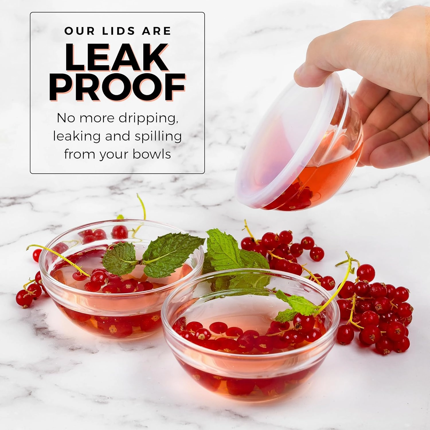 Mini 3.5 Inch Small Glass Bowls with Lids - Small Bowls Perfect for Prep, Dips, Nuts, or Candy - Meal Prep Bowls or Dessert Bowls, Set of 12