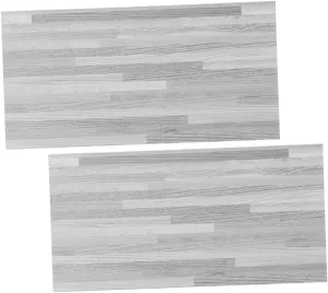 Miniature Dollhouse Flooring Tiles 2pcs PVC Wood Grain Floorboard for Decorations DIY Projects Enhance Visuals of Mini Dollhouse