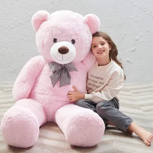 Misscindy Giant Teddy Bear Plush Stuffed Animals for Girlfriend or Kids 47 inch, (Pink)