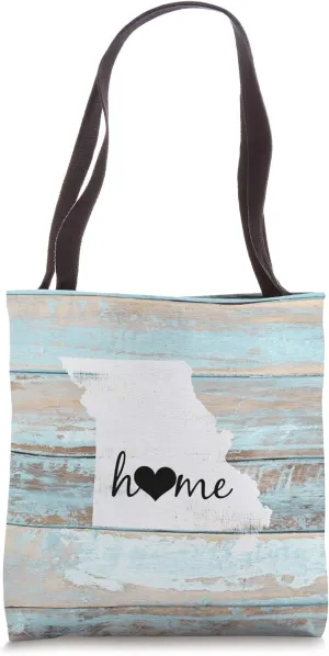 Missouri Rustic Home Pride US State Distressed Look Tote Bag