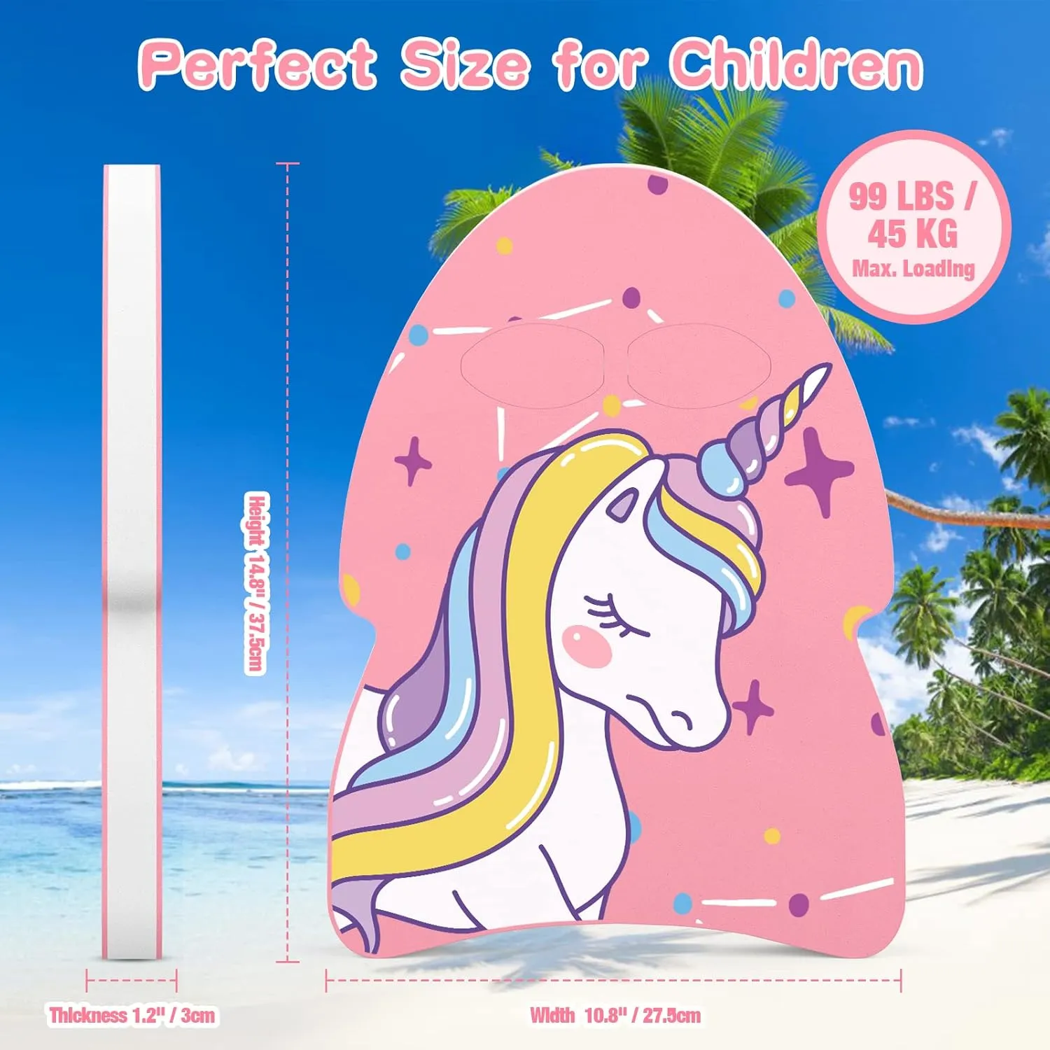 MoKo Swim Kickboard, Cartoon Swimming Training Kick Board Pool Exercise Equipment Promote Natural Swimming Position Water Fun Tool for Kids