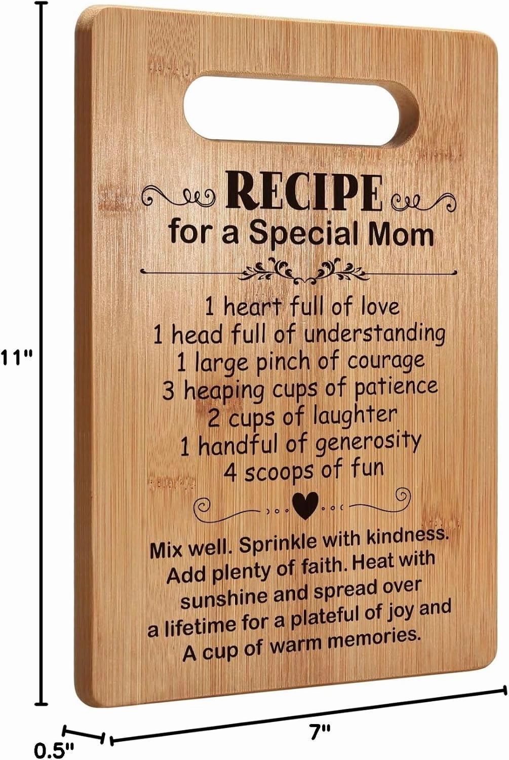Mom Gift for Mothers Day, Birthday Gifts for Mom, Mother Cutting Board Gift, Cute Mom Gifts from Daughter Son, Christmas Gifts for Mother