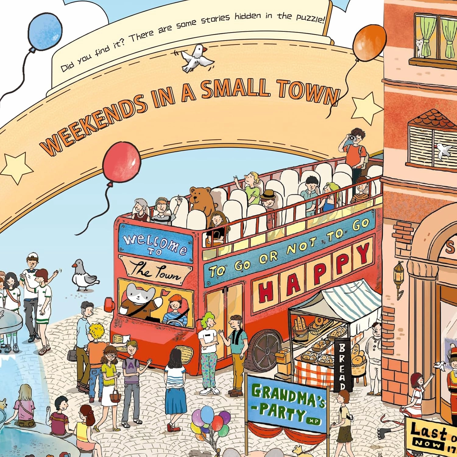 MOMIBOOK Puzzles for Adults 1000 Piece Jigsaw Puzzles of Vintage Village Town, Painting Image Difficult Challenging Hard Impossible Puzzle, Cute Funny Toys & Games Christmas Birthday Gifts