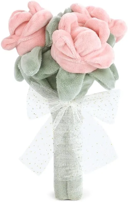 MON AMI Rose Bouquet Plush Figure Toy – 9" Soft Stuffed Floral-Themed Plushie for Kids & Adults, Cute & Cozy Gift for Birthdays or Anniversaries, Decorative Cuddly Play Toy, Collectible Plush