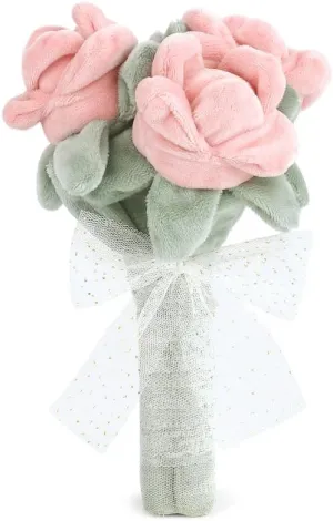MON AMI Rose Bouquet Plush Figure Toy – 9" Soft Stuffed Floral-Themed Plushie for Kids & Adults, Cute & Cozy Gift for Birthdays or Anniversaries, Decorative Cuddly Play Toy, Collectible Plush