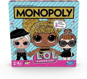 Monopoly Game: L.O.L. Surprise! Edition Board Game for Kids Ages 8 and Up