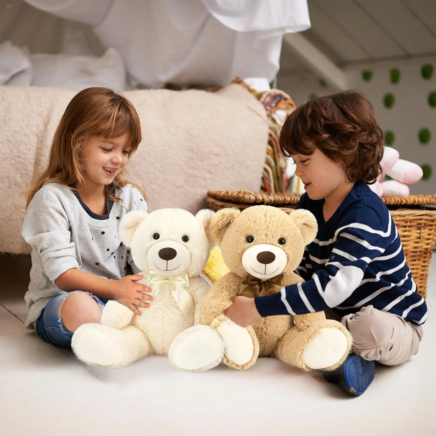 MorisMos Teddy Bear Stuffed Animals, 20" Bulk Teddy Bears Plush for Kids, Medium Size Bears for Baby Shower