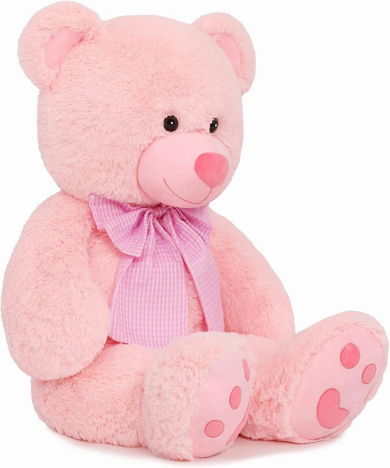 MorisMos Giant Teddy Bear Plush Toy 39“, Pink Big Bow Tie Bear Stuffed Animal Plush, Soft Bear Plush Gifts for Kids, Girlfriend Wife on Birthday, Valentines Day, Christmas, Baby Shower Decor