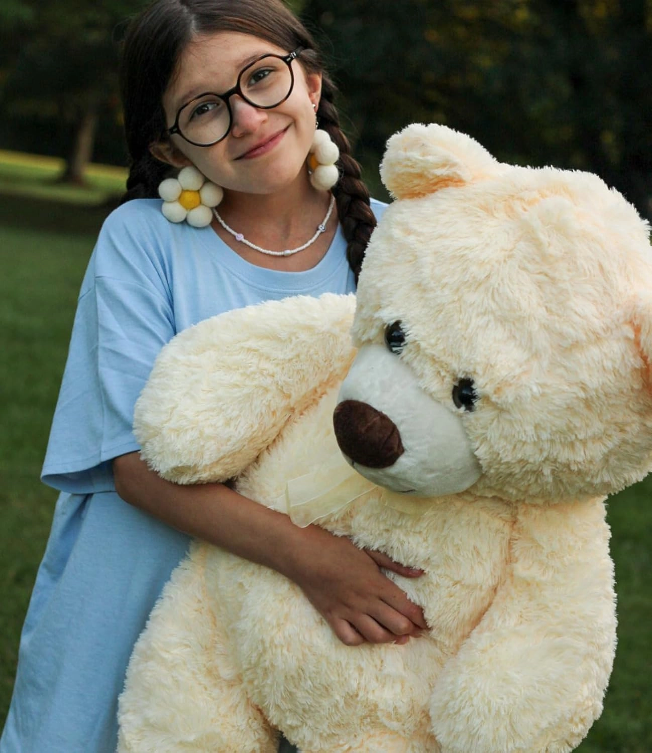 MorisMos Giant Teddy Bear Stuffed Animal 3 ft, 36 in Large Teddy Bear for Baby Shower Decor, Soft Big Stuffed Animal Plush Toy for Kid Birthday Christmas Girlfriend Valentines Gift,Beige/Cream