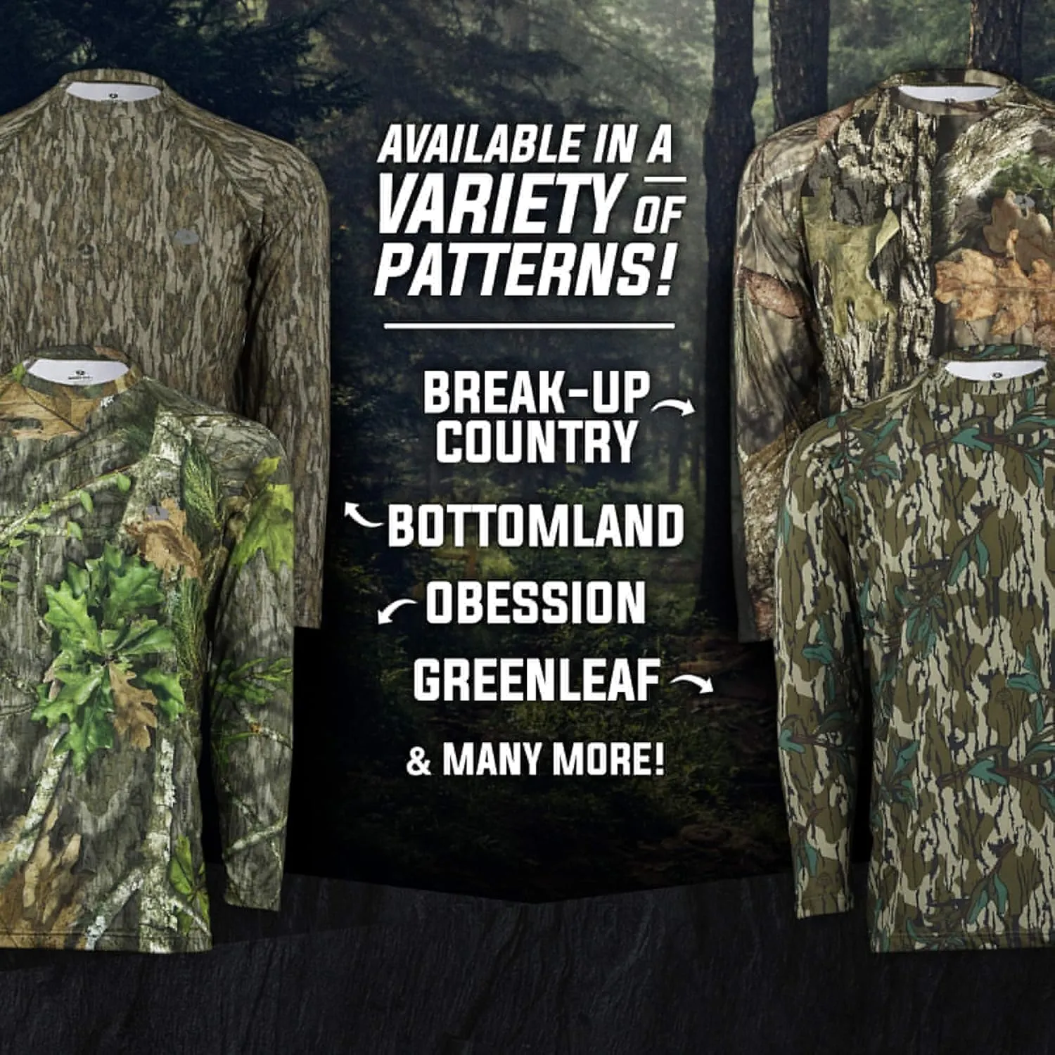 Mossy Oak Men's Hunting Shirt Camo Clothes Long Sleeve