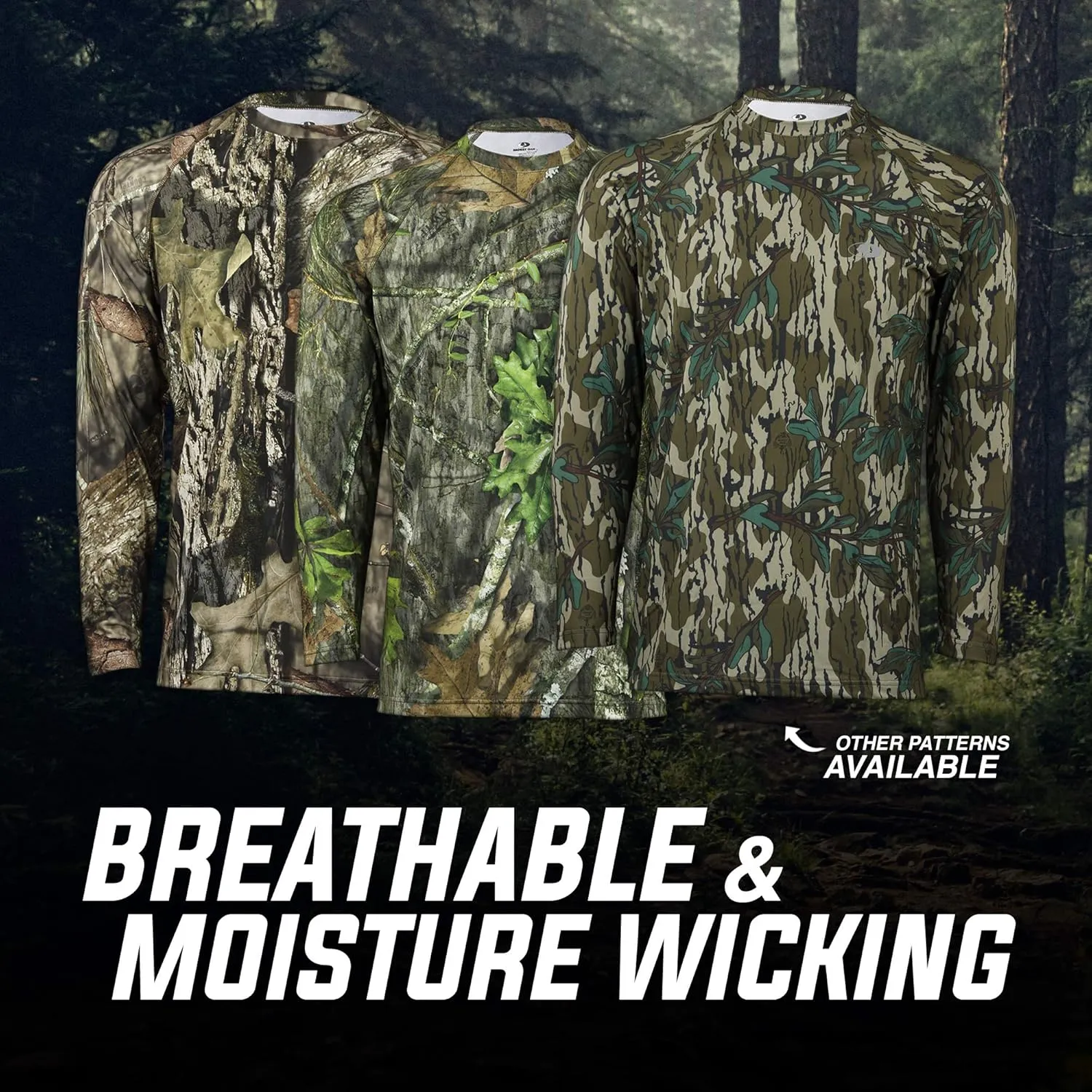 Mossy Oak Men's Hunting Shirt Camo Clothes Long Sleeve