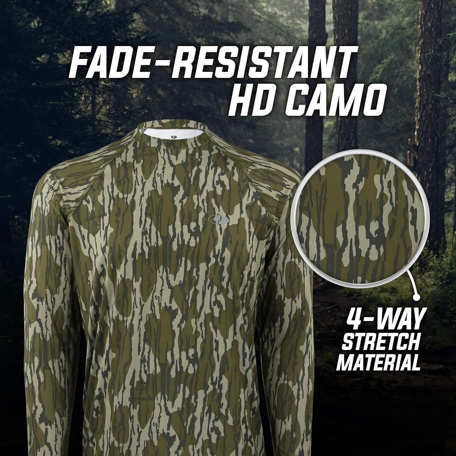 Mossy Oak Men's Hunting Shirt Camo Clothes Long Sleeve