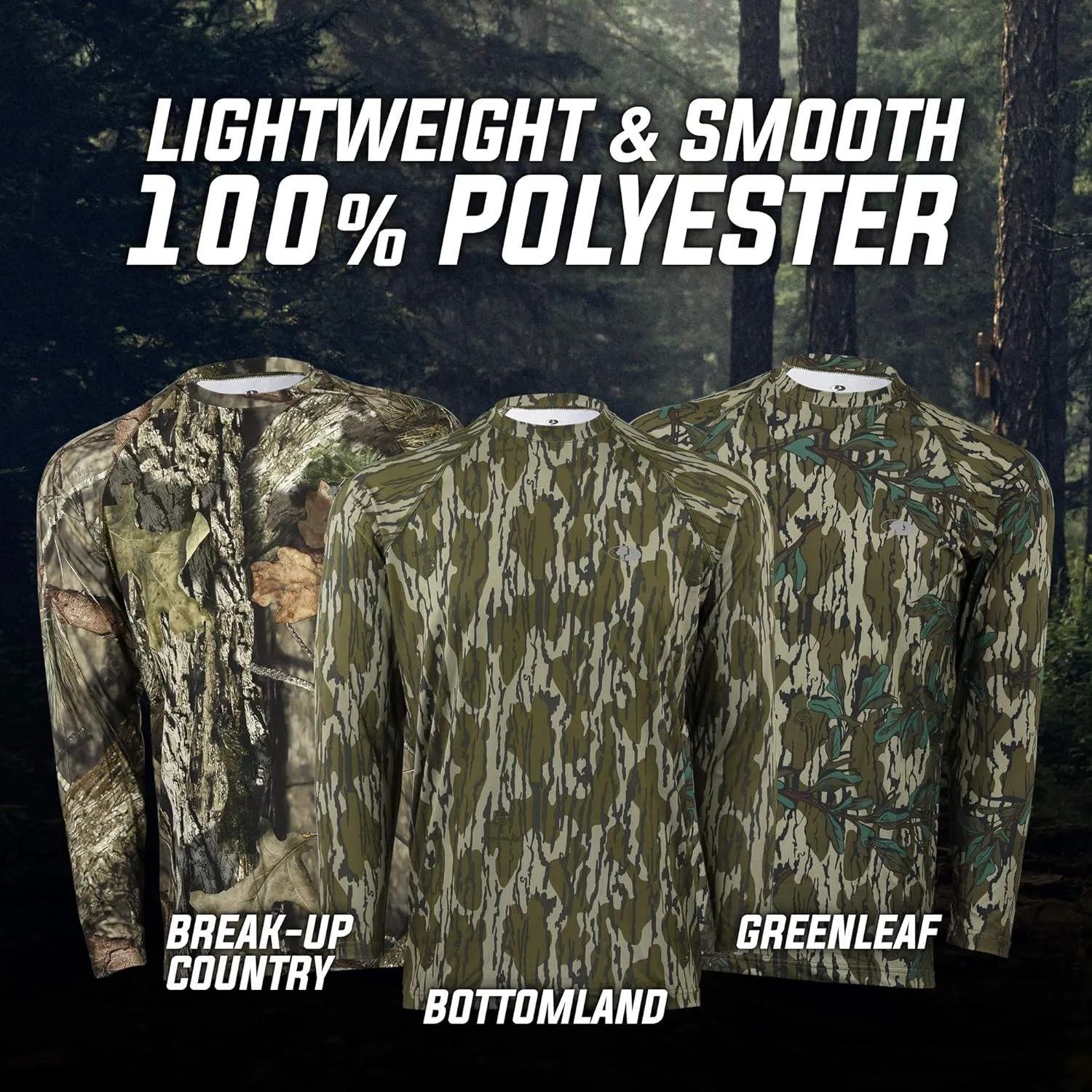 Mossy Oak Men's Hunting Shirt Camo Clothes Long Sleeve
