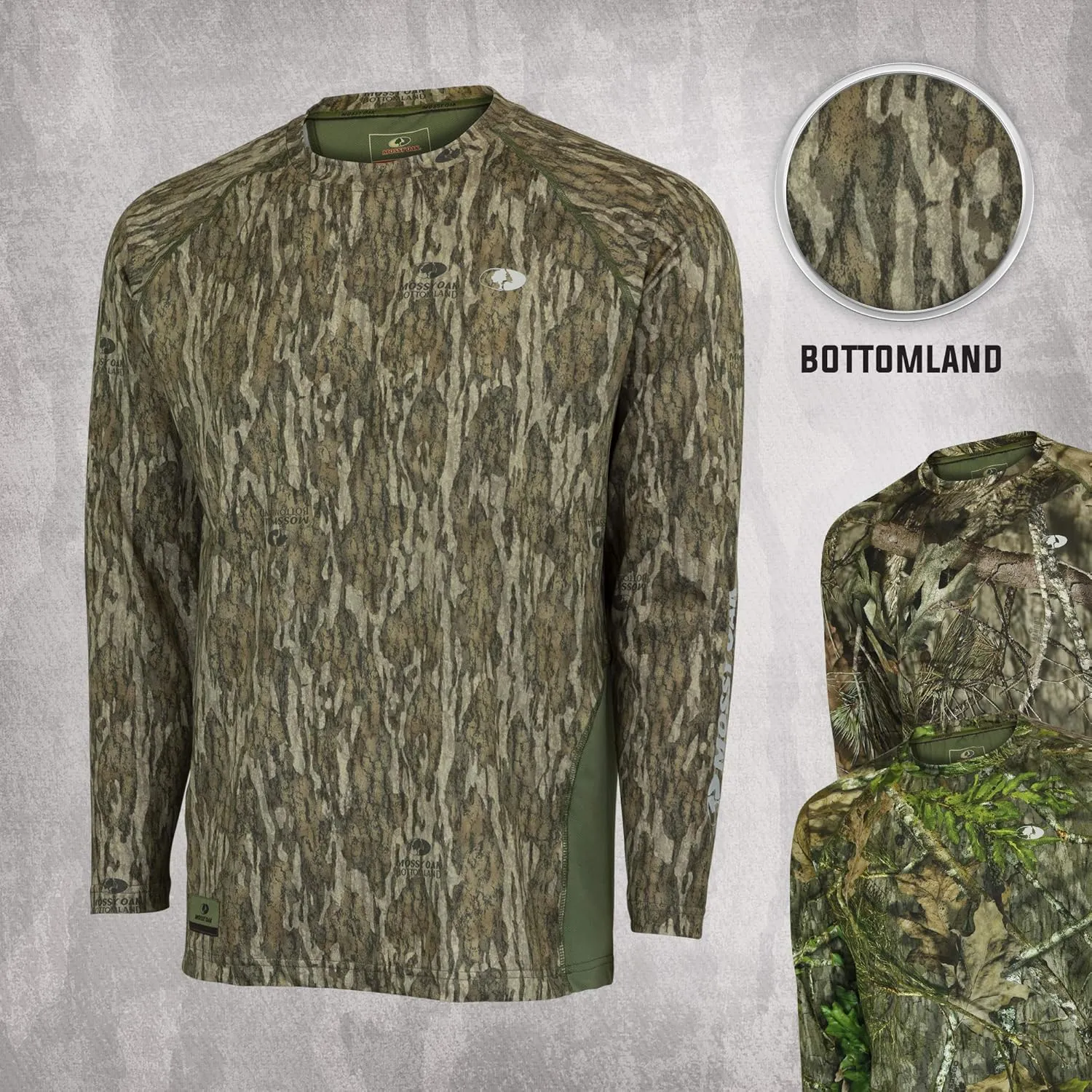 Mossy Oak Men's Lightweight Camo Shirts Hunting
