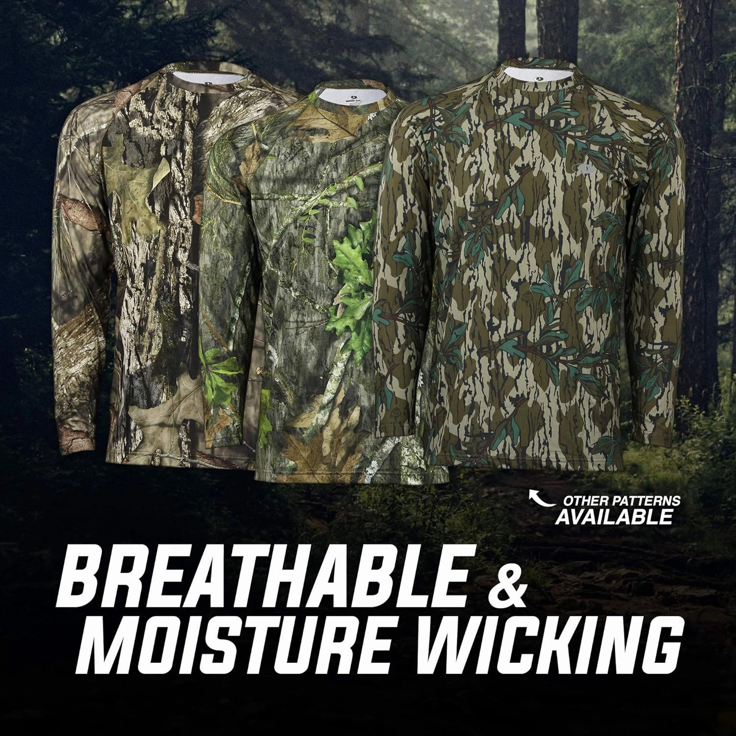Mossy Oak Camo Hunting Shirts for Men Long Sleeve