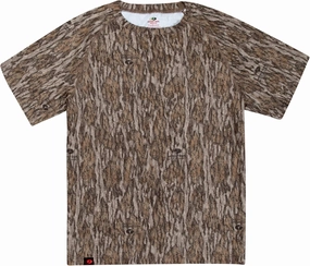 Mossy Oak Camo Hunting Short Sleeve Shirt for Men - Lightweight Performance Stretchable Tee with 4-Way Stretch & Cooling Tech