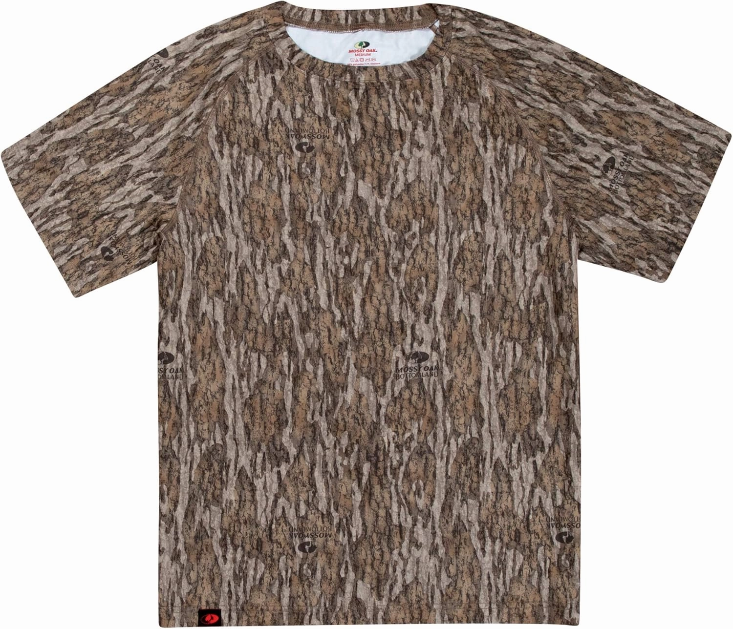 Mossy Oak Camo Hunting Short Sleeve Shirt for Men - Lightweight Performance Stretchable Tee with 4-Way Stretch & Cooling Tech