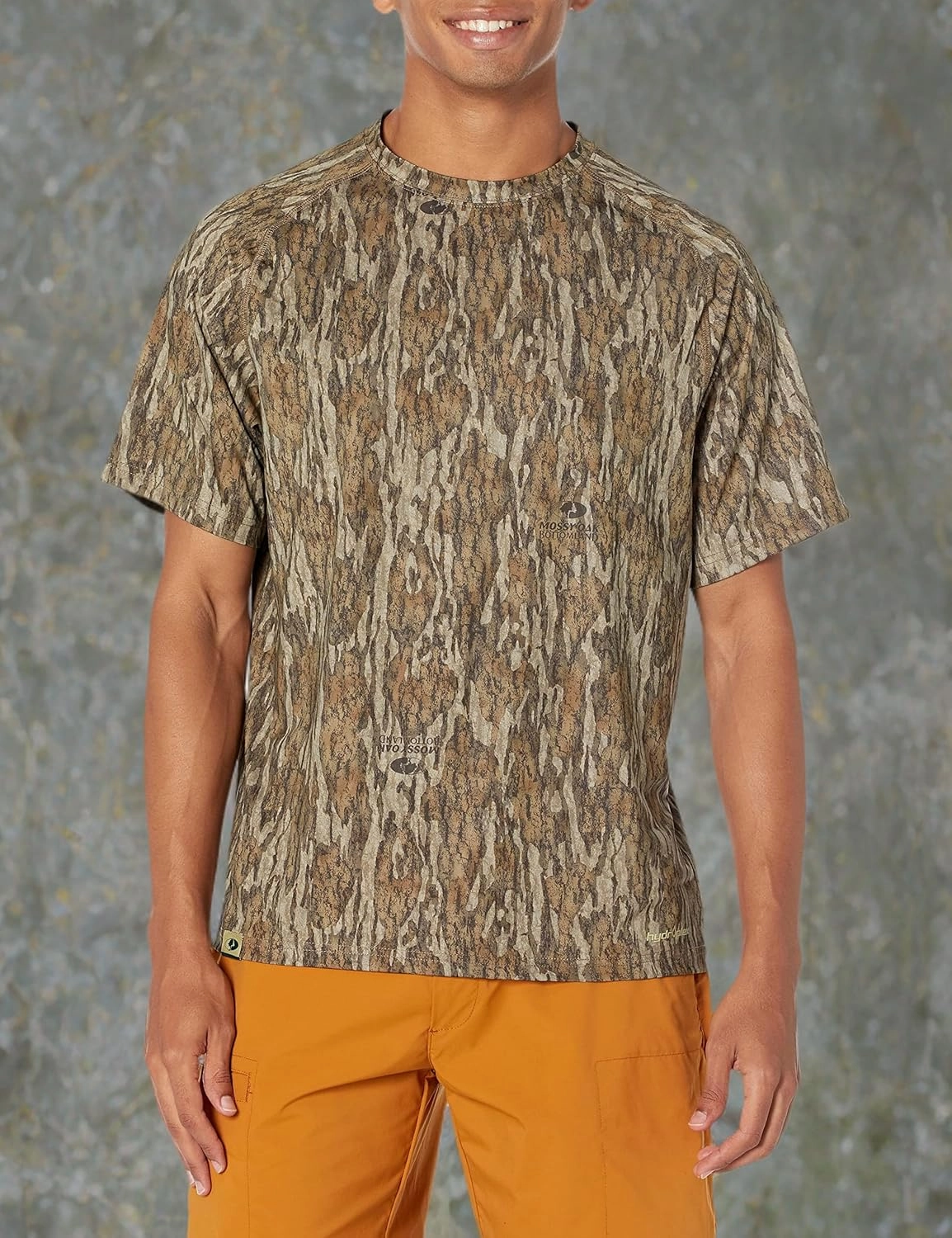 Mossy Oak Camo Hunting Short Sleeve Shirt for Men - Lightweight Performance Stretchable Tee with 4-Way Stretch & Cooling Tech