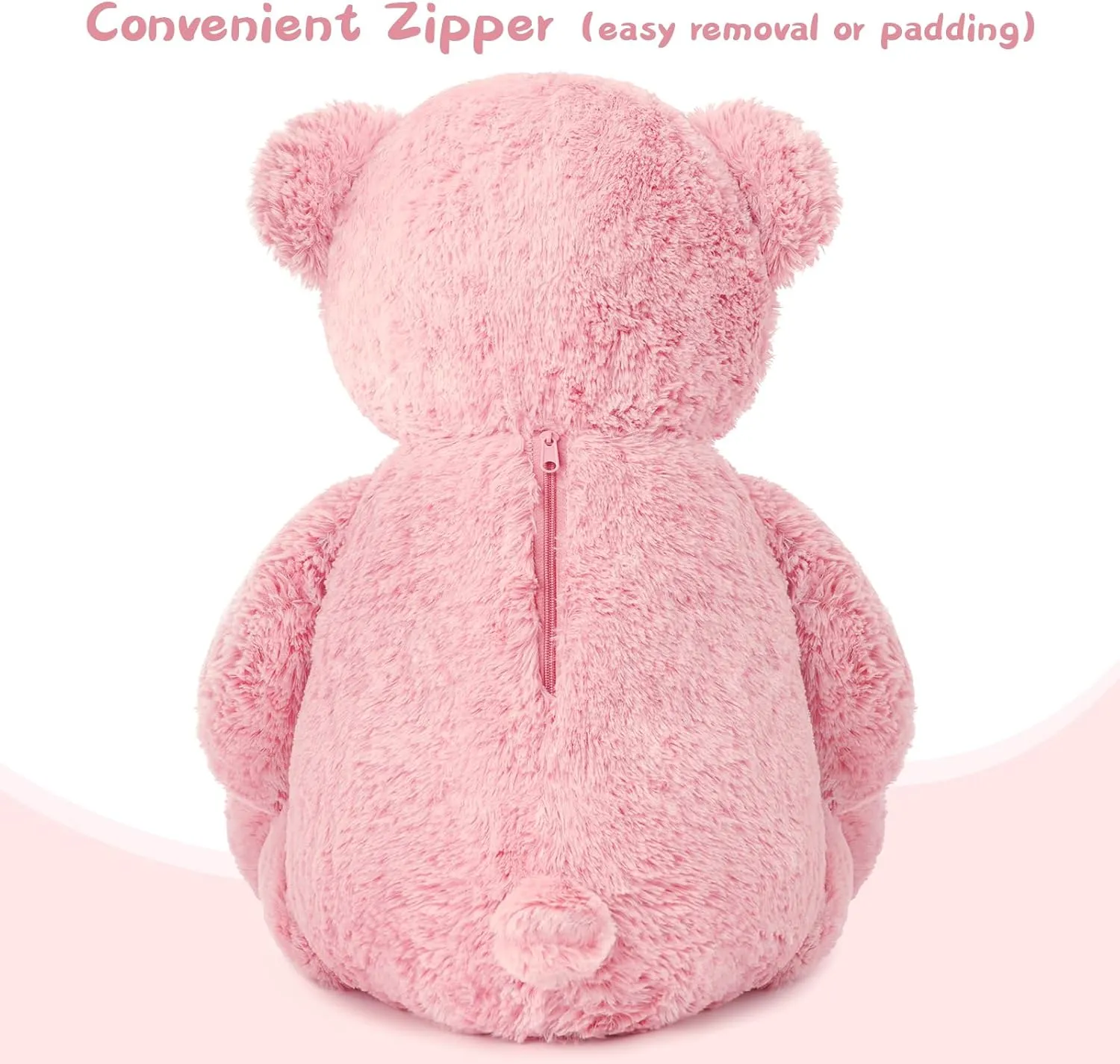 Muiteiur Giant Teddy Bear Stuffed Animal, Cute Mommy and Baby Bear,Teddy Bear Baby Shower Plush Toy for Kids Boys Girls, Great Gift for Lover, 40inch,Pink