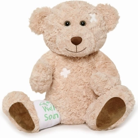 Muiteiur 13.8 Inch Get Well Soon Teddy Bear, Broken Arm Leg Gift for Kids, Soft Recover Bear with Bandage,Gift for Kids Adult After Surgery