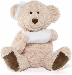 Muiteiur 25.6 Inch Get Well Soon Teddy Bear, Broken Arm Gift for Kids, Soft Recovery Bear with Bandage, Gift for Kids Adult After Surgery