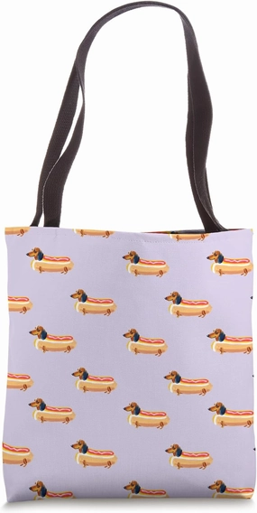 Multi Long Haired Mini Dachshunds Wiener Dog Doxie Sausage Tote Bag