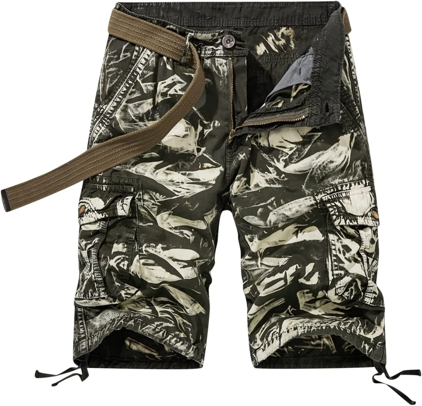 Muscularfit Cargo Shorts Men Regular Fit Camouflage Shorts Multi Pocket Camo Tooling Shorts Summer Casual Work Beach Shorts