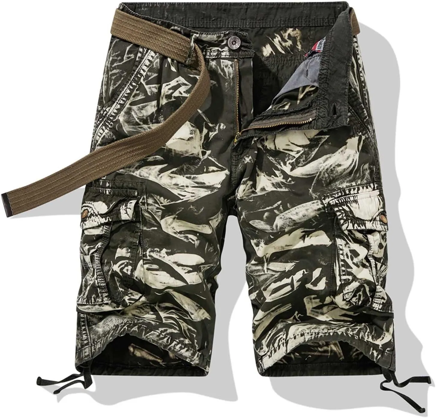Muscularfit Cargo Shorts Men Regular Fit Camouflage Shorts Multi Pocket Camo Tooling Shorts Summer Casual Work Beach Shorts