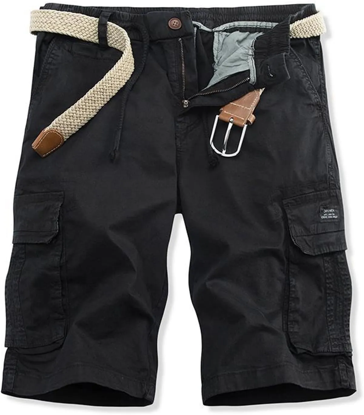 Muscularfit Elastic Waist Baggy Cargo Shorts Men 2024 Trendy Multi Pocket Cotton Shorts Lightweight Sport Workout Gym Shorts