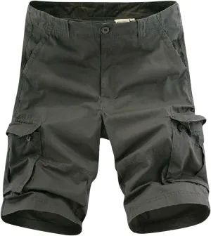 Muscularfit Mens Shorts 6 Inch Inseam Casual Cotton Multi Pockets Cargo Shorts Regular Big and Tall Work Utility Shorts 2023