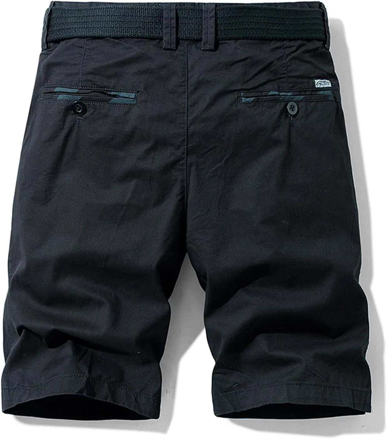 Muscularfit Summer Shorts for Men 2023 Waistband Multi Pockets Cargo Shorts 6" Inseam Casual Solid Cotton Tooling Shorts Work
