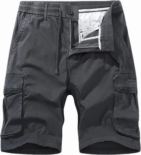 Muscularfit Basketball Shorts for Men 2023 Drawstring Elastic Waist Cargo Short Multi Pockets Solid Sport Work Utility Shorts
