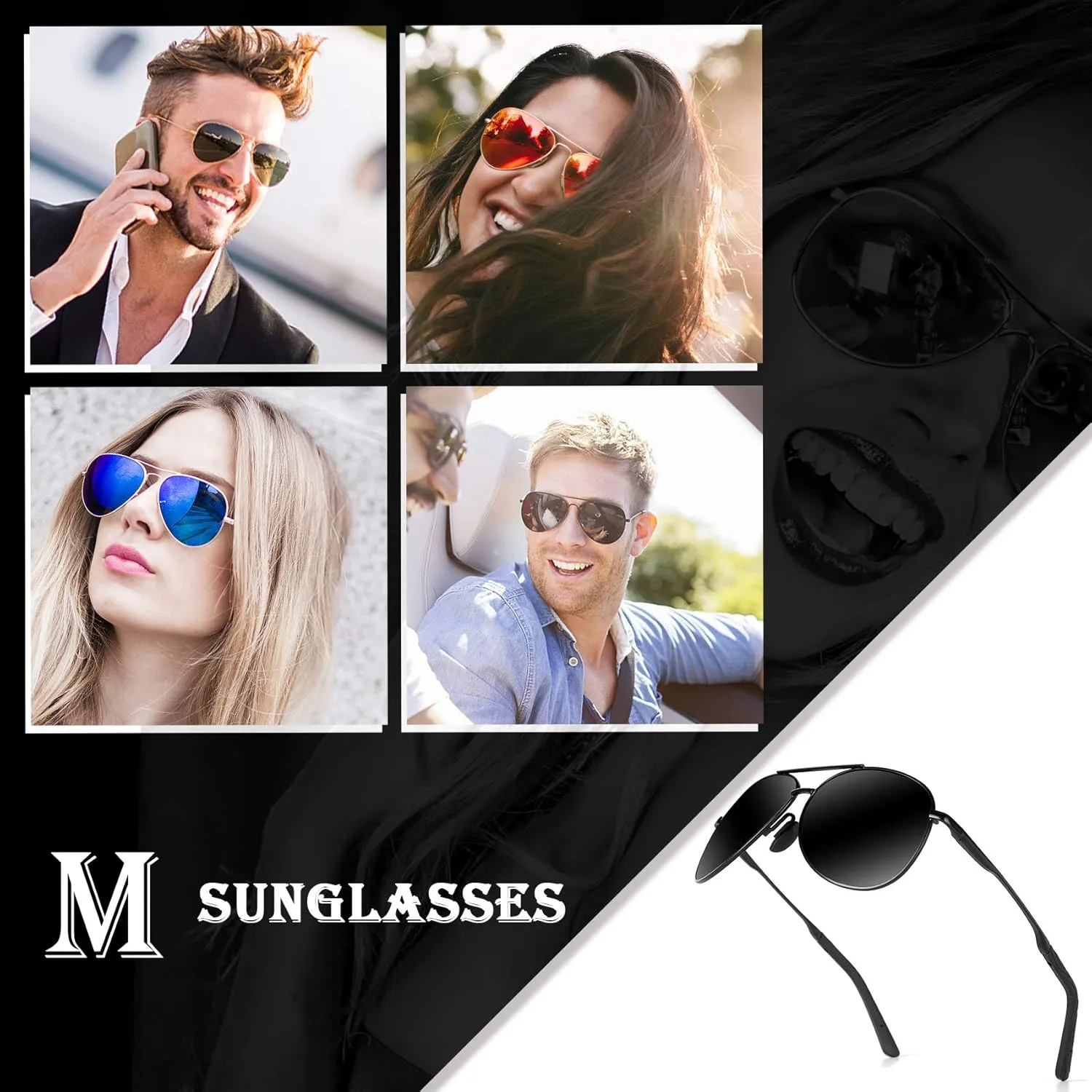 mxnx Aviator Sunglasses for Men Polarized Women UV Protection Lightweight Driving Fishing Sports Unisex glasses MX208