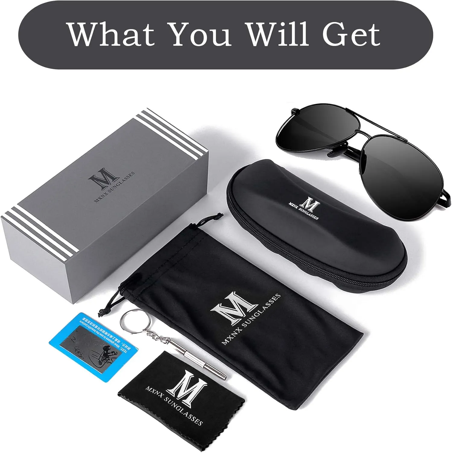 mxnx Aviator Sunglasses for Men Polarized Women UV Protection Lightweight Driving Fishing Sports Unisex glasses MX208